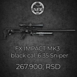 FX Impact MK3 Crni Sniper 6.35mm Vazdušne puške