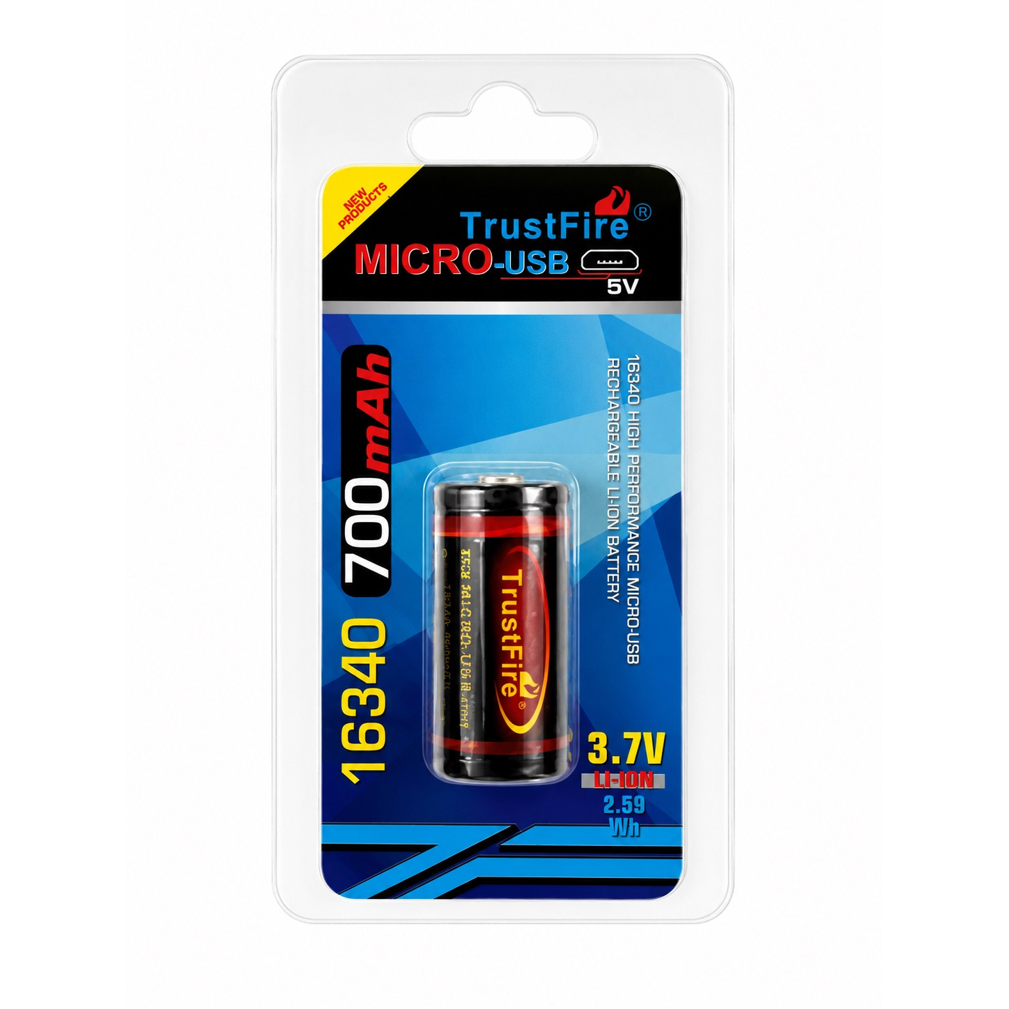 Trustfire Baterija 700mAh Micro-usb Trustfire Baterija 700mAh Micro-usb - Baterijske lampe / baterije