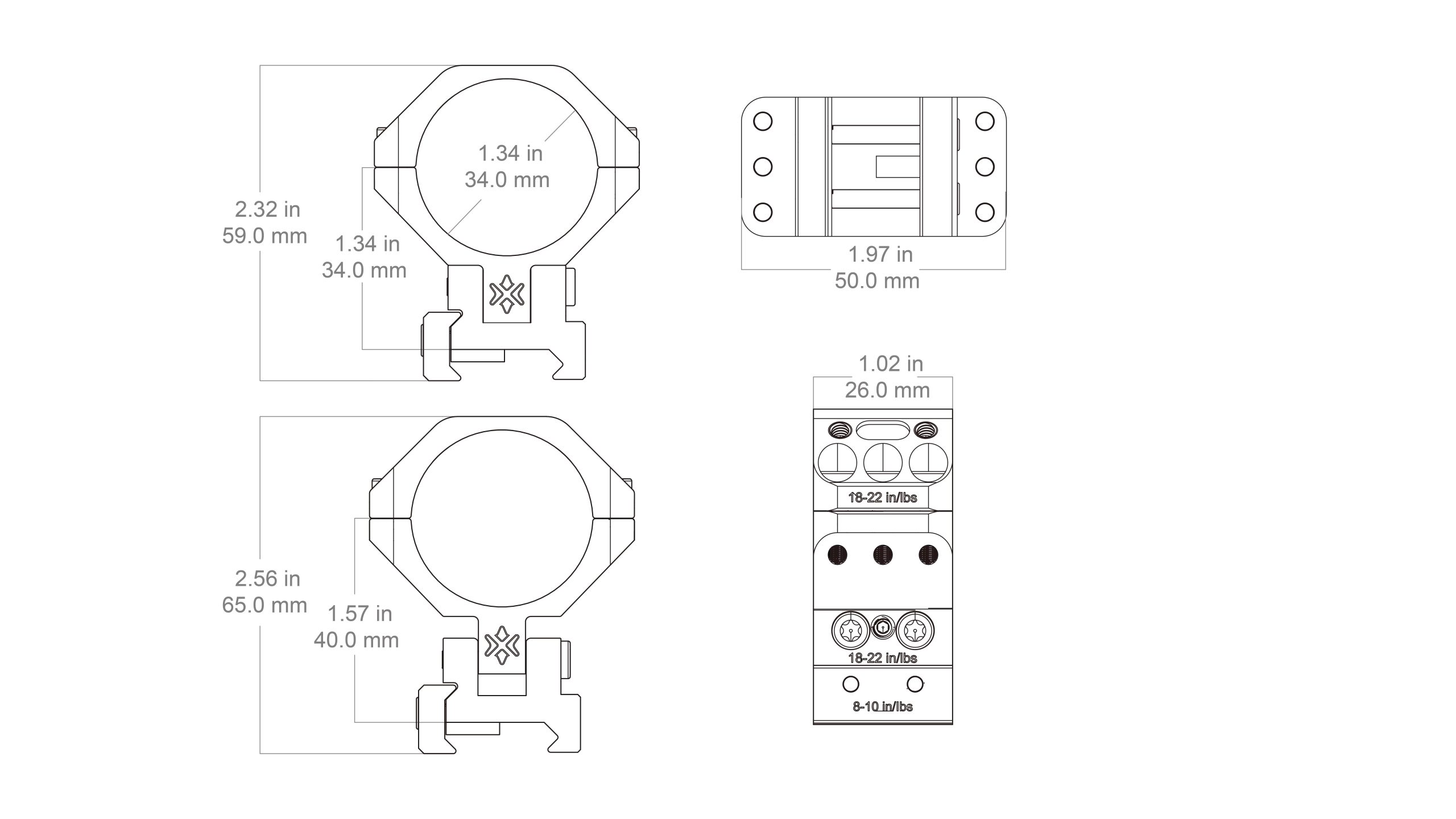 Vector X-ACCU 34mm Nosači XASR-3451 Vector X-ACCU 34mm Nosači XASR-3451 - Montaže/nosači